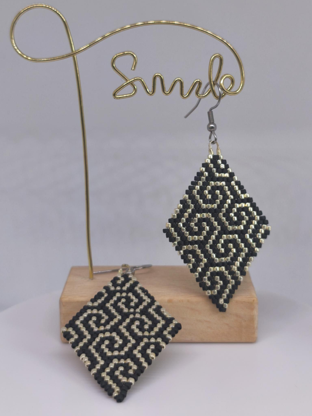 Boucles d'oreilles géométriques 