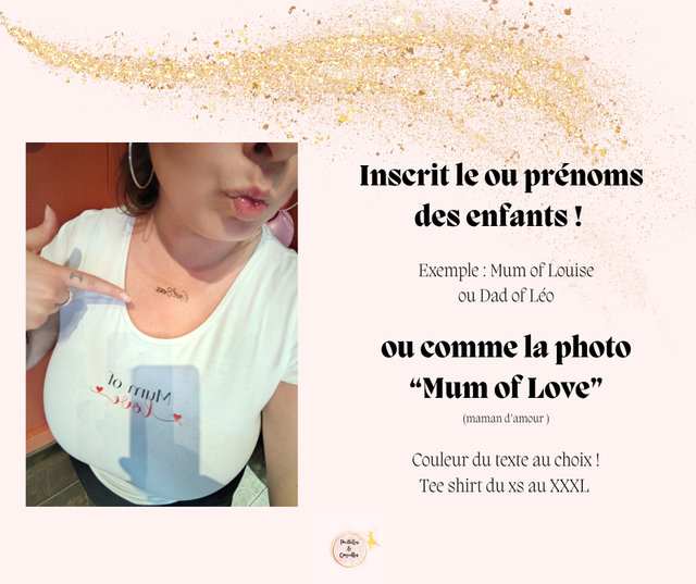 Tee shirt "Mum of" ou "Dad of"
