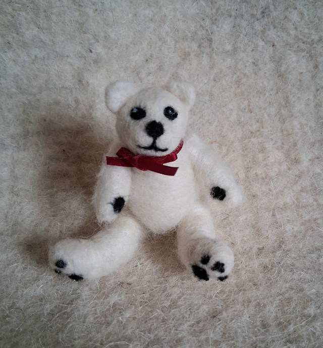 Needle Felt Mini Jointed Teddy Bears