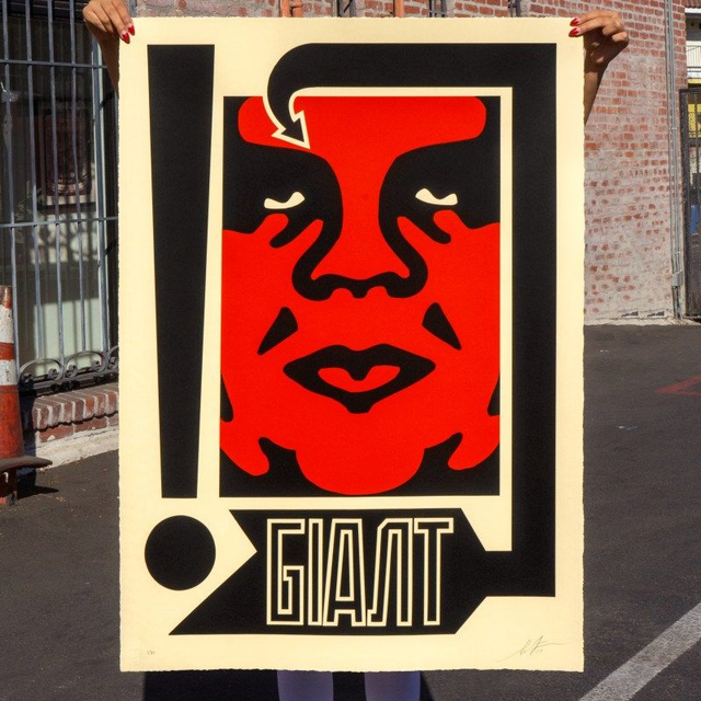 Shepard Fairey - Exclamation (grand format - vendu encadré)
