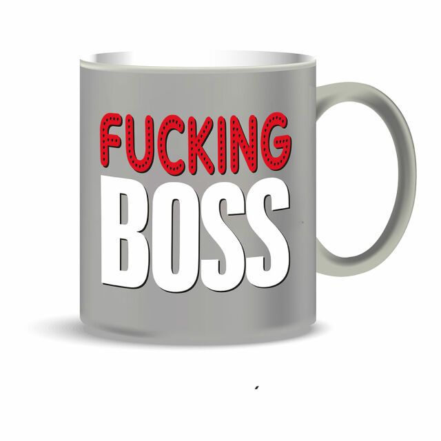PiùForty - Mug Grigio Mat. Fucking Boss