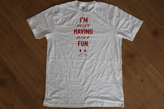 Fun T-Shirt (White with Red Ink)