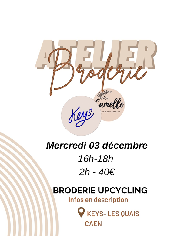 03.12.26 - Atelier broderie upcycling - KEYS CAEN