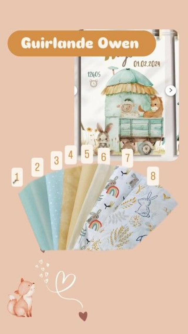 Ma guirlande prénom + mon nuancier personnalisé