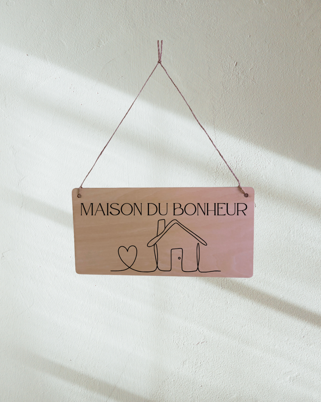 Plaque décorative Maison du bonheur