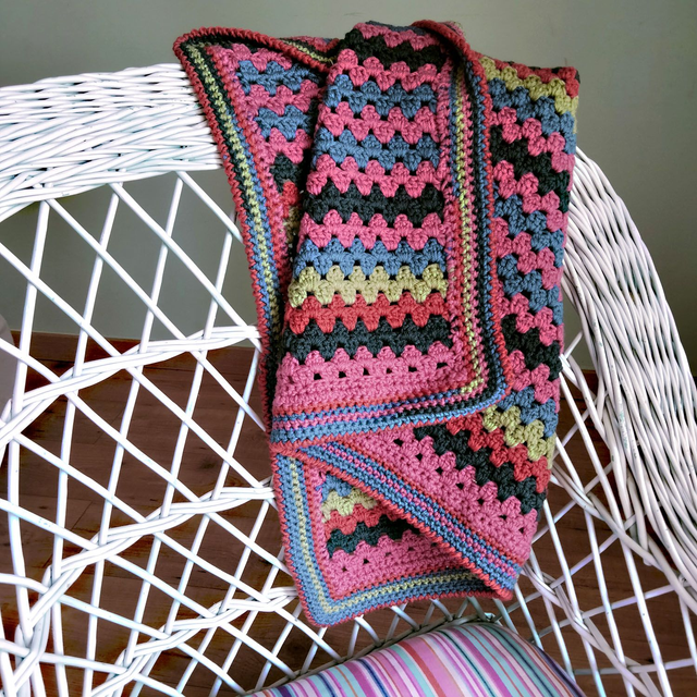 Petit plaid carré multicolore