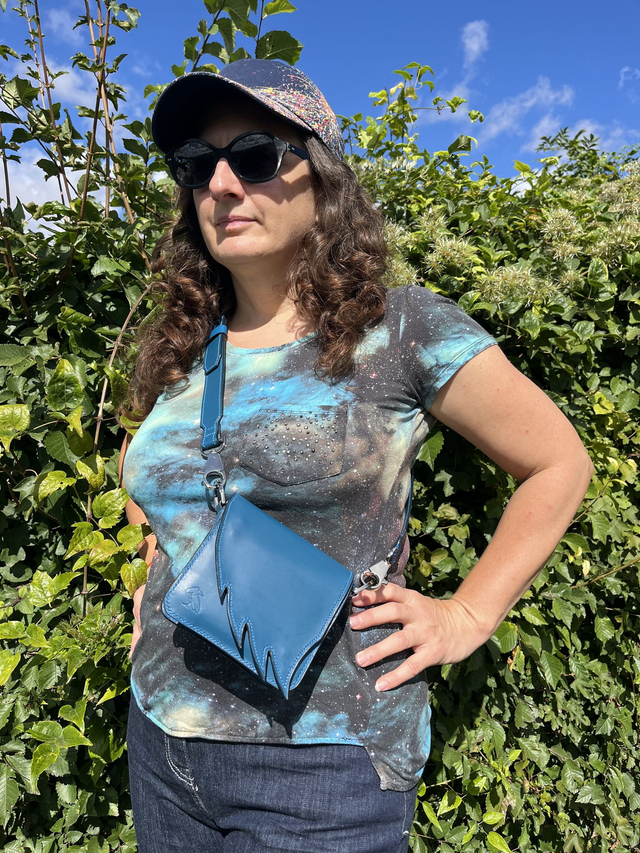 Mini Sac bandoulière et ceinture KARASU Bleu Vif