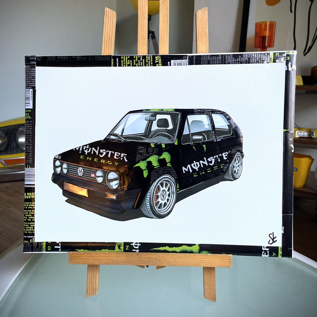 Tableau Golf GTI Vintage 30x40 cm