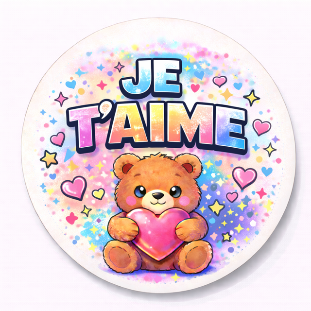 Badge je t’aime 