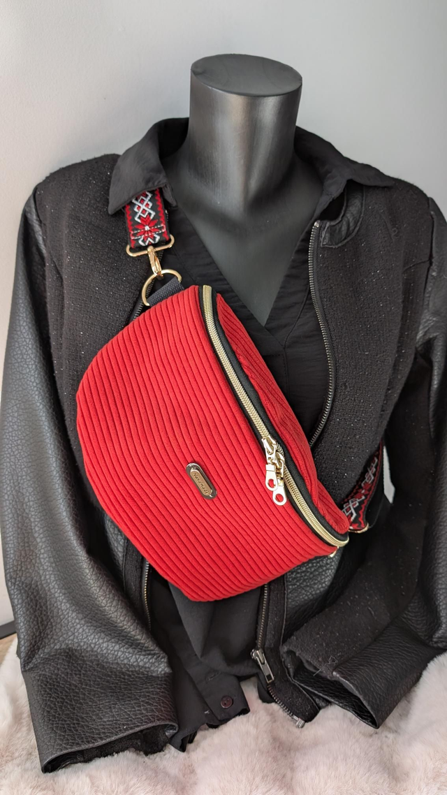 Sac banane rouge vermillon 