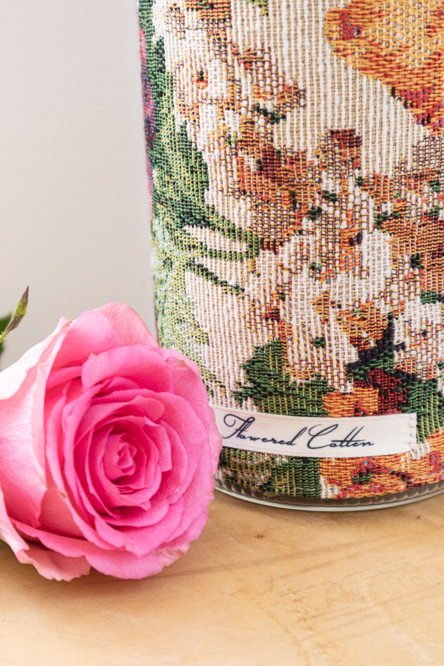 Vase - tissu vintage