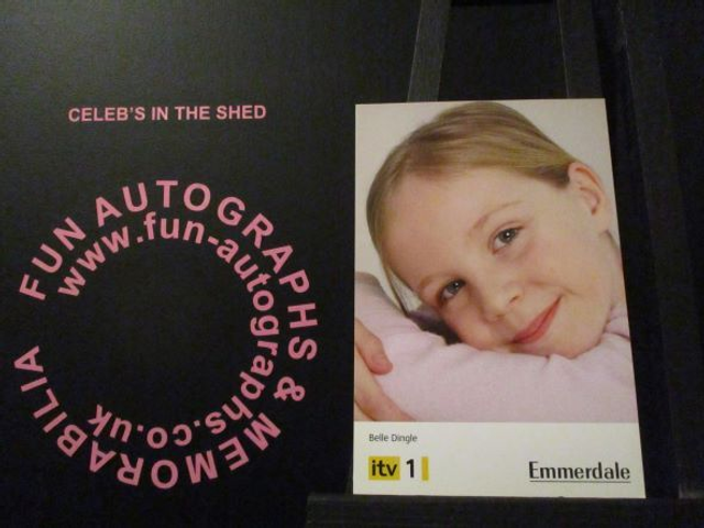 Eden Taylor Draper (Belle Dingle) Original Emmerdale Yellow &amp; Black Itv1 Logo Cast Card