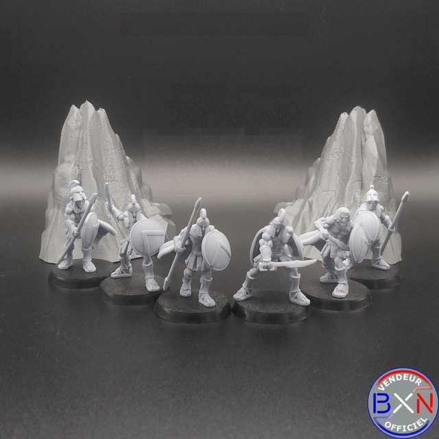 Les guerriers Spartiates : Pack 05 - Jeu de role - RPG - Miniature