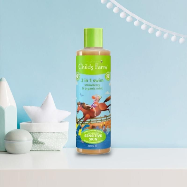 Childs Farm Kids 3-in-1 Swim – Strawberry &amp; Organic Mint 250ML | Hair &amp; Bath
