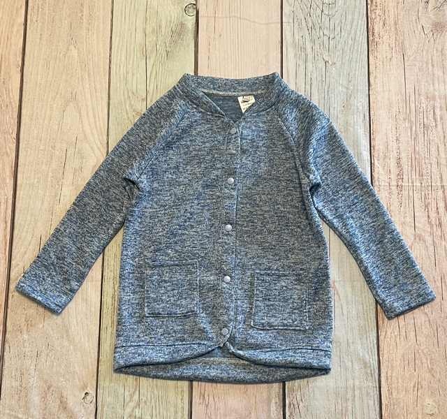 Jacke, Größe 128, blau strickoptik