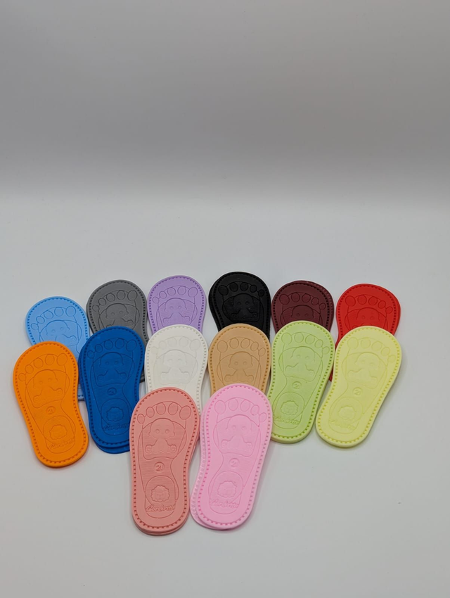 Semelles bébé taille 21 en plastisol – Semelles perforées idéales pour chaussures et chaussons faits main