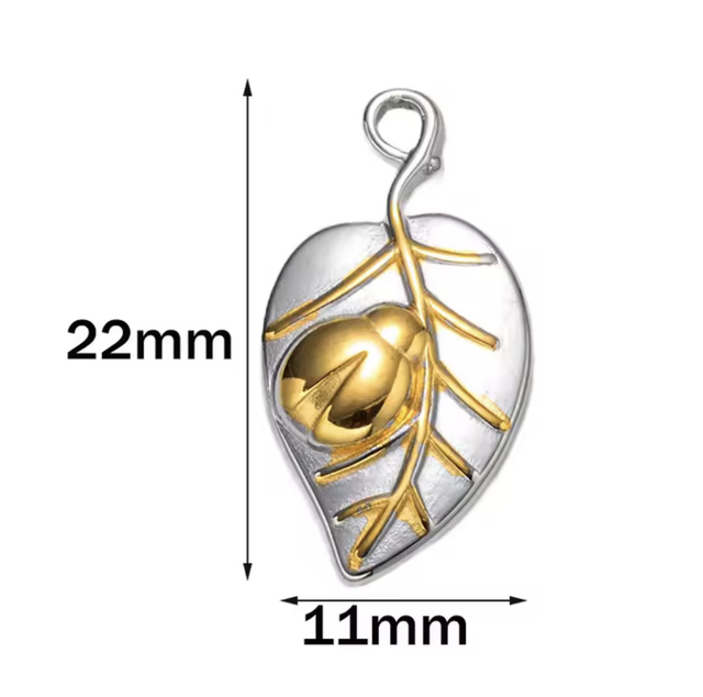 Charm foglia e coccinella bicolor 