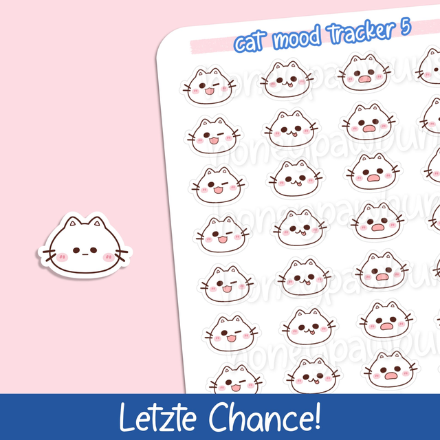 Katzen Stimmungstracker Nr. 5 Sticker Sheet - ST2313