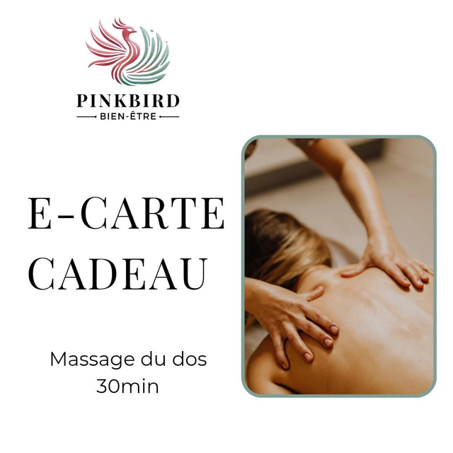 ENGHIEN-LES-BAINS - E-Carte Cadeau Massage Dos • 30 min
