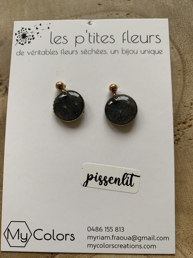 Pissenlits - boucles d'oreilles clous