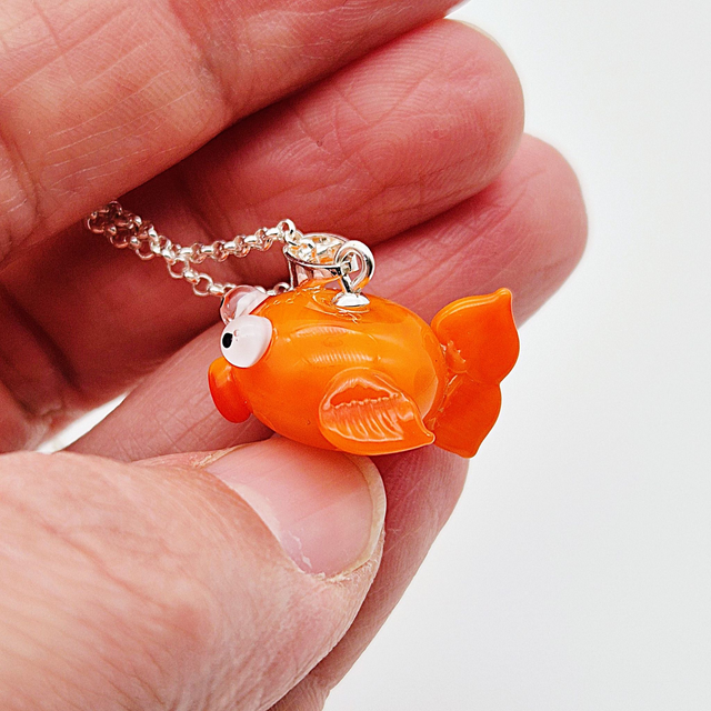 Pendentif Poisson orange