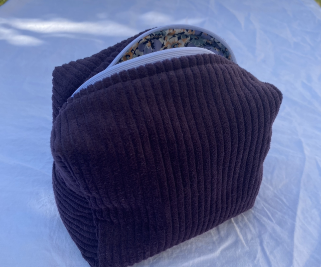Petite trousse - Violette côtelé 