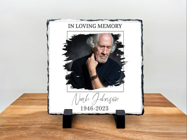 Personalised Slate Tile - Custom Rock Slate - In memory