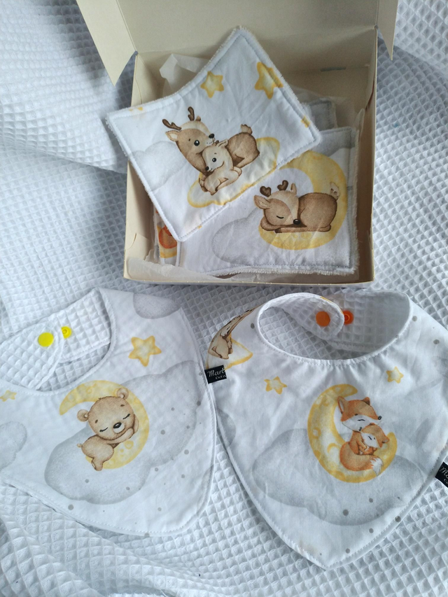 Coffret naissance ourson renards lunes  💛