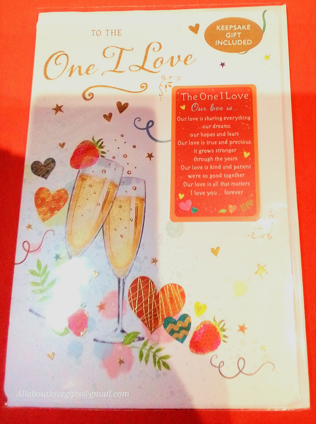 One I Love Birthday Card with Purse/ Wallet Sentiment Keepsake Card included.