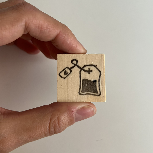 Tampon sachet de thé (Jour 15 - Stamp-Tober 2025) 