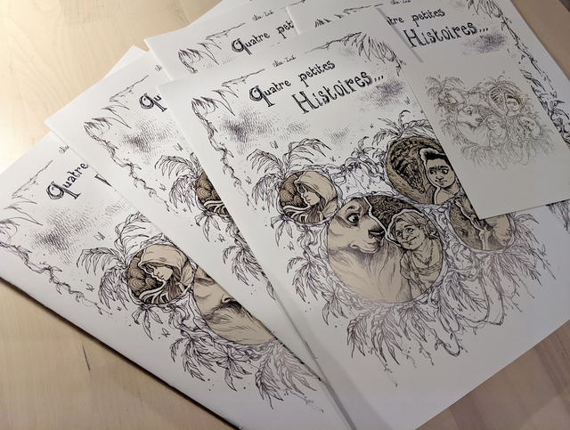 Quatre Petites Histoires, Recueil de BD + exlibris