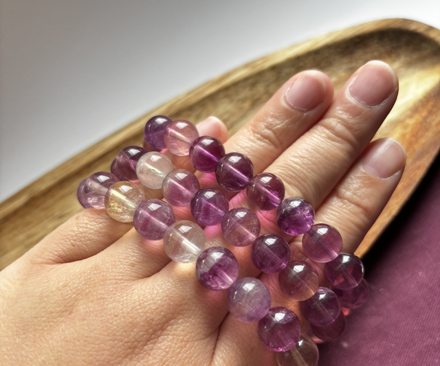 Purple Fluorite Bracelet – 9mm / 10mm Beads