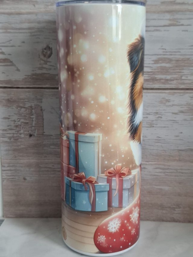 Gourde Canette berger australien de noel