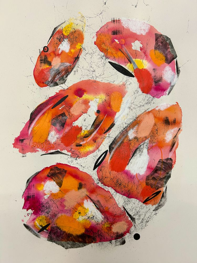 Original mix media on paper 56x76cm Magnani 300g/m