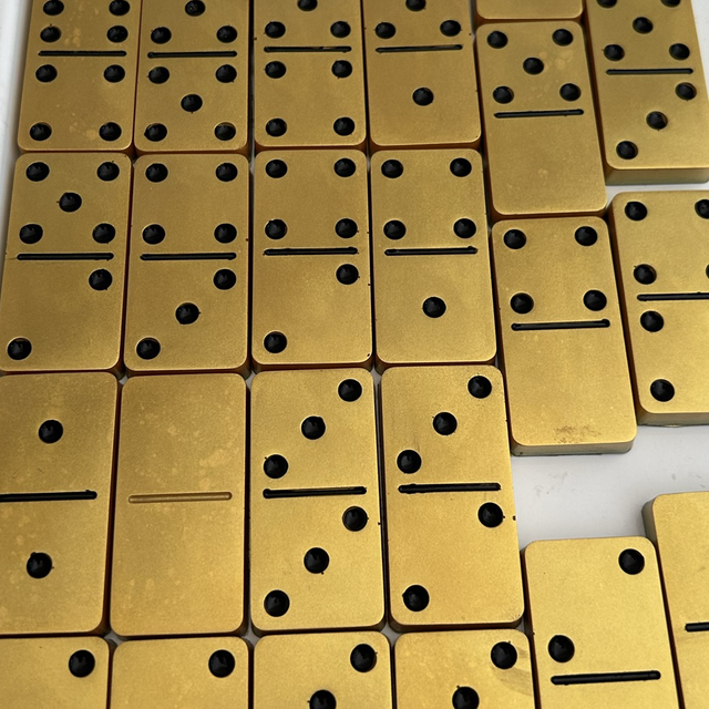 🁢 Set de Dominos en Résine Époxy – Fait Main