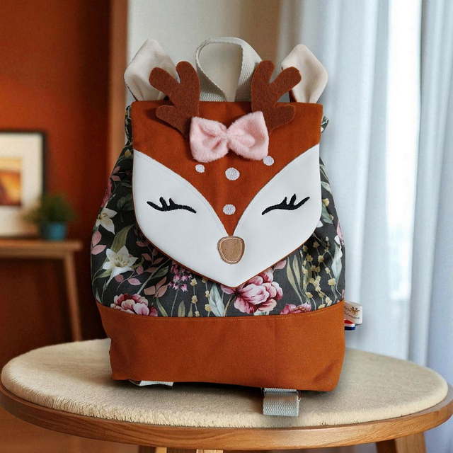 Sac à dos biche faon pour maternelle, crèche...