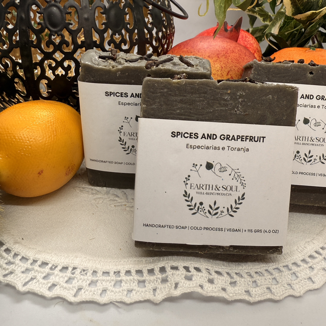 Sabonete Artesanal de Especiarias e Toranja