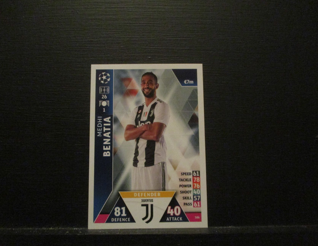 Medhi Benatia - UEFA Champions League Match Attax 2018/19 Original Trading Card #386