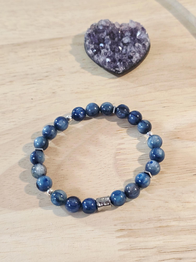 Bracelet Cyanite bleue 0,8 cm 