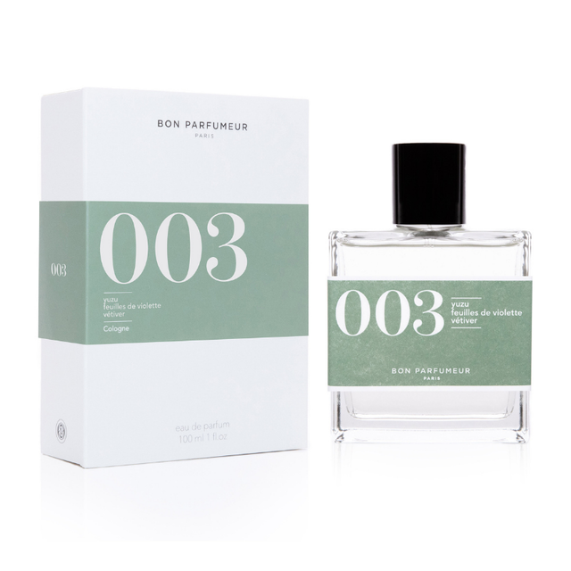 Eau de Parfum 003 - Yuzu, Feuille de violette, Vétiver - Bon Parfumeur