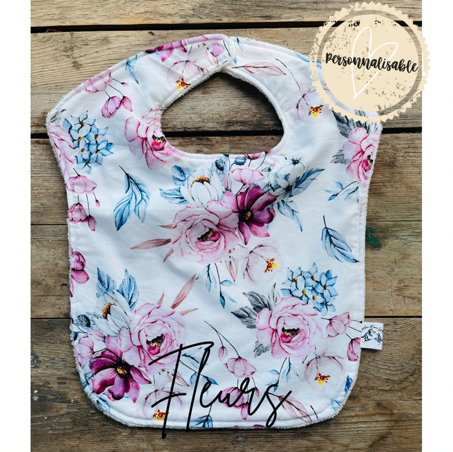 Grands bavoirs "Fleurs"