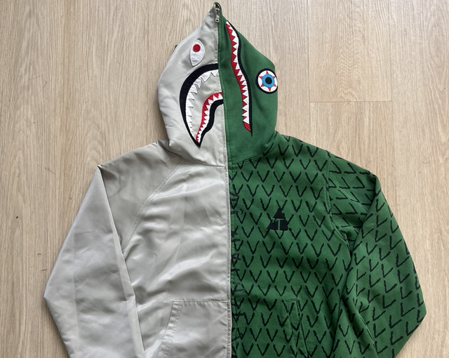 Bape zip hoodie shark croco size M preowned 
