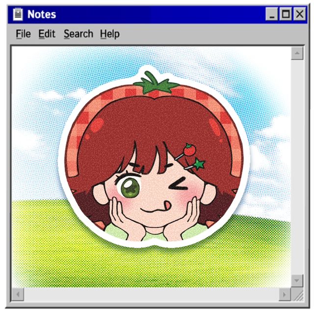 Tomato girl 🍅 glittery textured vinyl sticker 