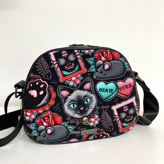 Tattoo Cat and Mouse crossbody bag 