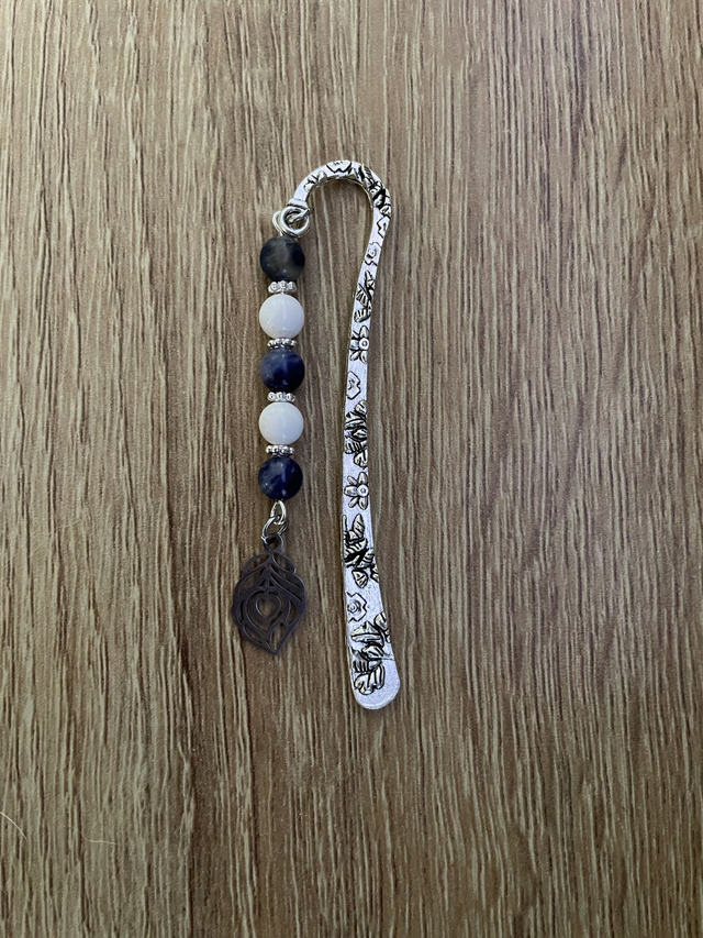 Marque-pages en Sodalite et Magnésite 6 mm