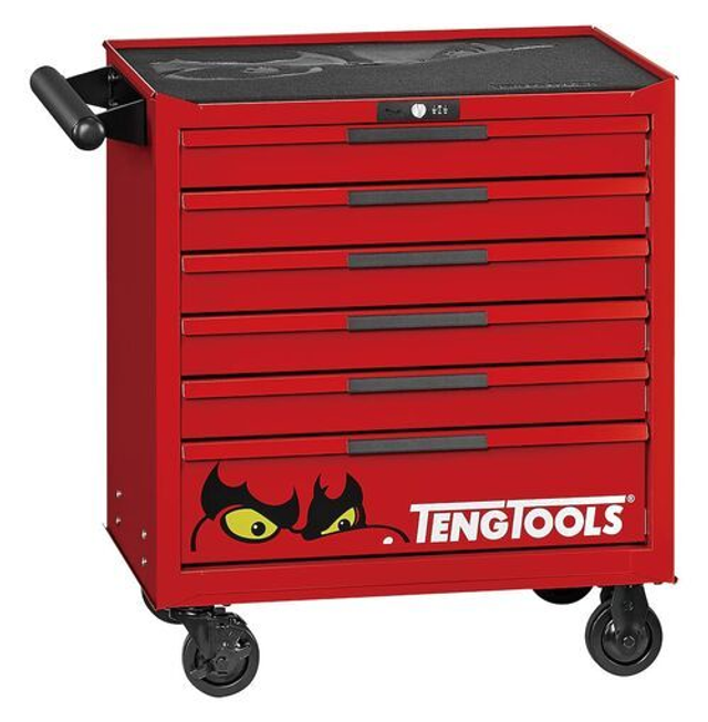 26&quot; PRO35™ low roller cabinet 6 drawers red TSW26R6L