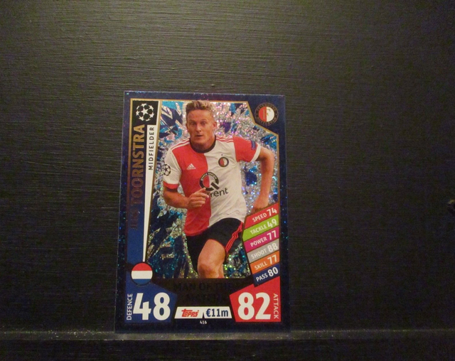 Jens Toornstra - UEFA Champions League Match Attax 2017/18 Original Trading Card #416