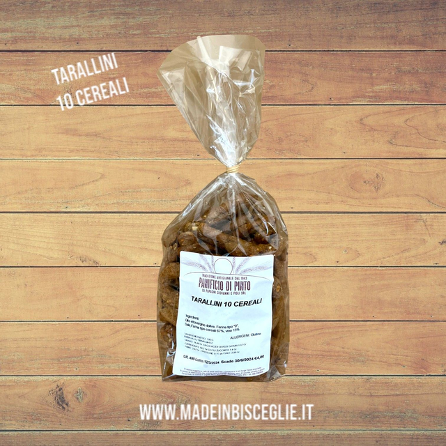 Tarallini ai 10 cereali - 400gr - Panificio Di Pinto