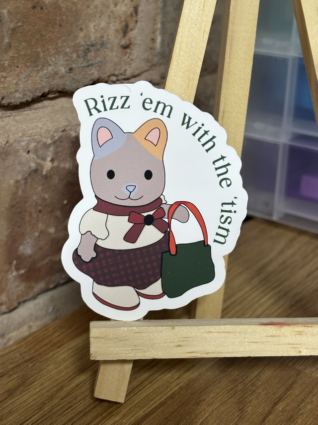 Rizz em With the Tism Sylvanian Sticker