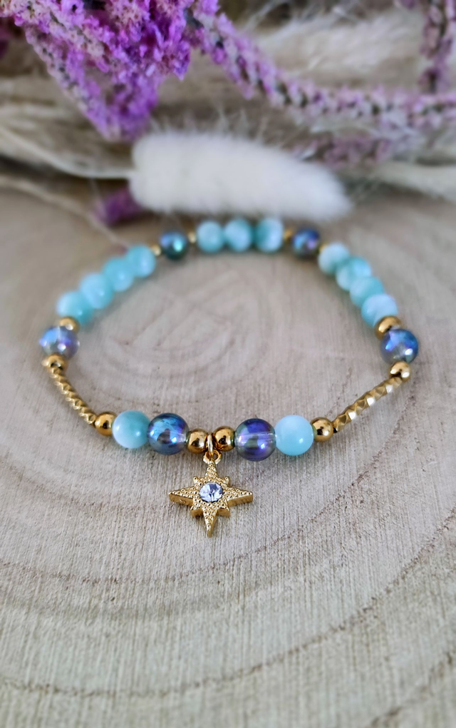 Bracelet "Énergie Féminine" Garniérite